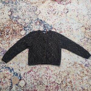 Paul Et Duffier 90s Vintage Mohair Blend Cardigan Chunky Sweater Size Small